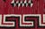 Textile 3x5 Contemporary Handmade Modern Navajo Style Crimson Wool Runner Rug For Sale - Image 7 of 8