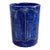 1996 Signed Studio Pottery Cobalt Blue Religious Symbolic Vessel For Sale