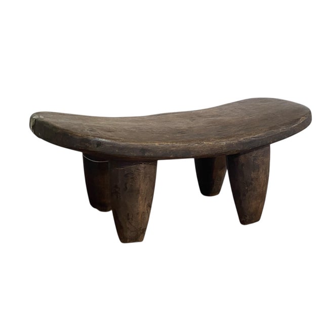 Superb vintage Senufo milk stool hand-carved from a single block of African hardwood, originating from Côte d'Ivoire.The...