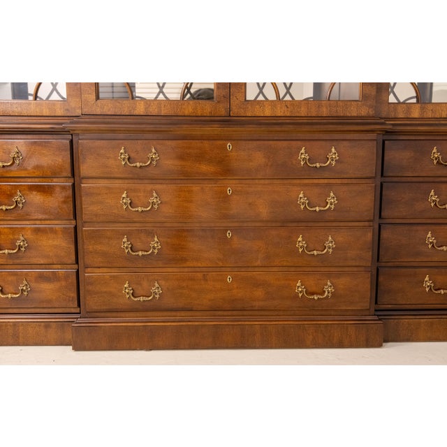 Henredon Rittenhouse Square Mahogany Breakfront China Cabinet For Sale - Image 14 of 18