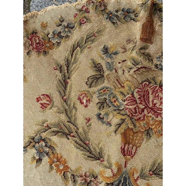 Beige French Needlepoint Tapestry Chair Cover, 1890s For Sale - Image 8 of 18
