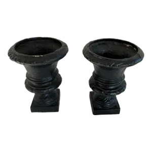 Late 20th Century Cast Iron Planters - a Pair