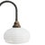 Mid-Century Modern Mid-Century Modern Cast Iron Wall Light with White Opaline Glass Shade For Sale - Image 3 of 9