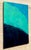 Teal Vintage Monumental Boho Original Abstract Oil on Canvas For Sale - Image 8 of 9