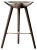 Brown Oak and Brass Counter Stool by Lassen For Sale
