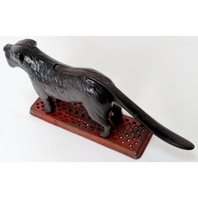 Black Unusual Antique Cast Iron Figurative Table Top "Dog Tray Nut Cracker" For Sale - Image 8 of 13