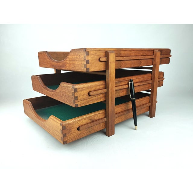 Mid-Century Modern Danish Desk Tray in Teak, 1950s For Sale - Image 17 of 18