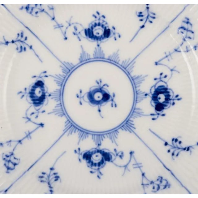 Small Lunch Plates in Blue Fluted Porcelain from Royal Copenhagen, 1980s, Set of 4 For Sale - Image 6 of 8