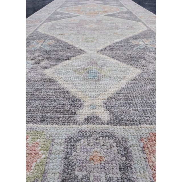 Textile Turkish Oushak Rug 2'10" x 6'8" For Sale - Image 7 of 8
