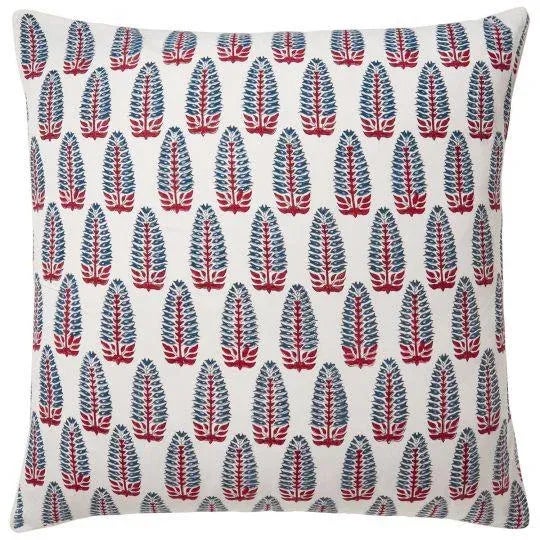 Blue Lotus-Yasmin Blue Reversible Euro Sham For Sale - Image 8 of 8