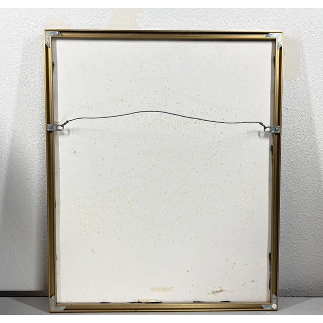 Late 20th Century Exquisite Hand-Painted Papyrus by S. Gharib: The Coronation of Queen Nefertari For Sale In Portland, OR - Image 6 of 8