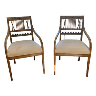 Pair of Antique Empire Chairs For Sale
