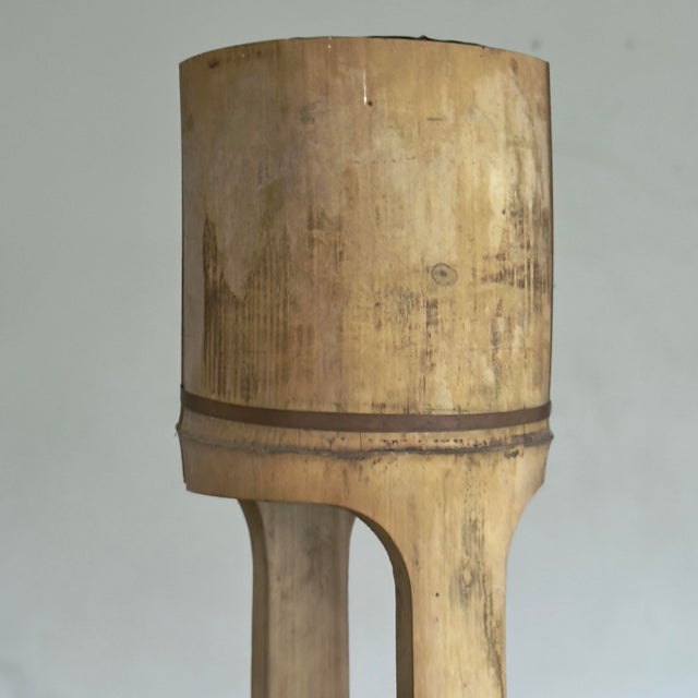 Vintage Japanese Ikebana (Ni-Ju-Giri) Bamboo Vase For Sale In Philadelphia - Image 6 of 9