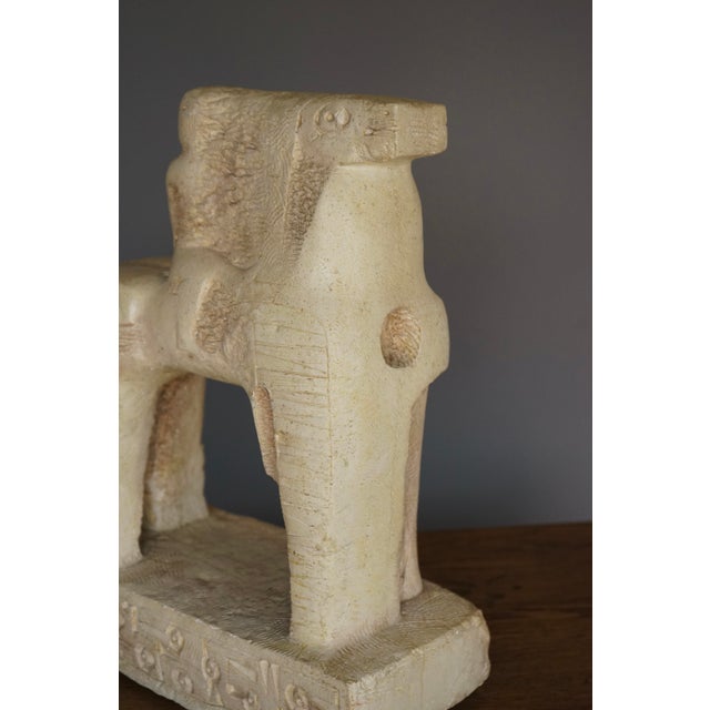 Italian Artist, Brutalist Sculpture of Horse & Rider, 1970s, Stone For Sale - Image 4 of 14