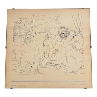 Vintage Picasso at Villa Medici Exhibition Poster, 1983 For Sale