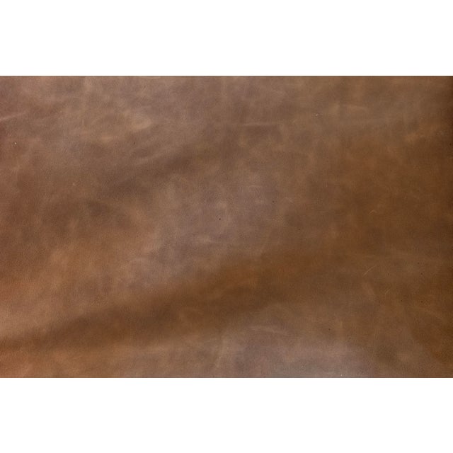 Brown 1970s McGuire Director’s X-Chair in Brown Leather For Sale - Image 8 of 10