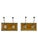Charming pair of vintage wall-mounted double hooks featuring warm, aged wood plaques with silver tone metal hooks and...