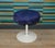 Blue Tulip-Base Stool with Blue Plush, 1970s For Sale - Image 8 of 8