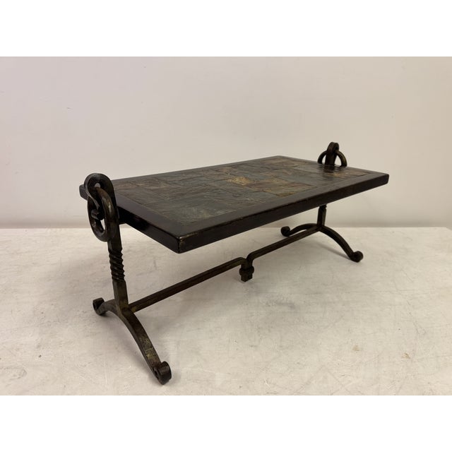 Brutalist Iron and Tile Topped Coffee Table, 1970s For Sale - Image 12 of 18