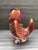 Ceramic Vintage Chinese Porcelain Hand Painted Orange Glaze Koi Fish Vase For Sale - Image 7 of 8