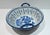 Early 19th Century Vintage Blue and White Ironstone Waxed Basket For Sale - Image 5 of 11