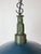 Mid-Century Modern Industrial Blue Enamel Military Pendant Lamp with Cast Aluminium Top, 1960s For Sale - Image 3 of 18