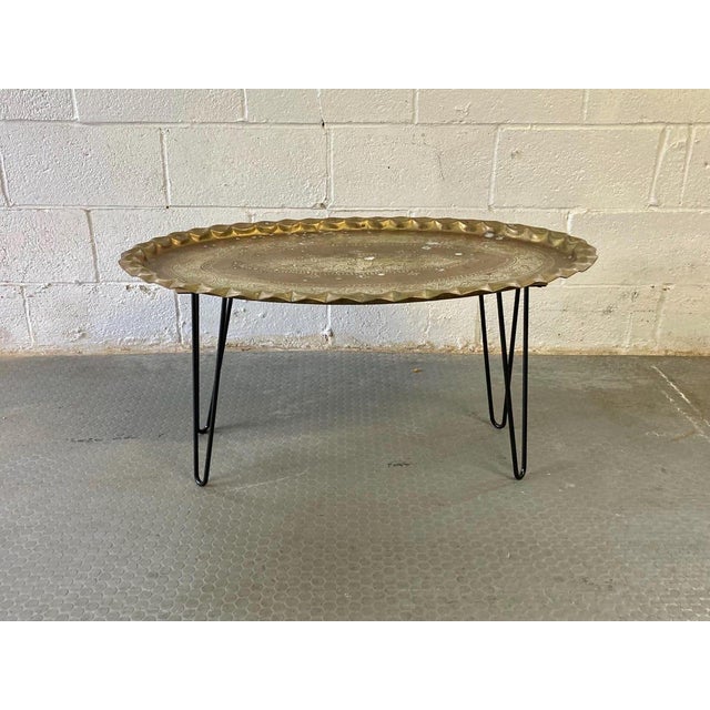Vintage Mid Century Moroccan Turkish Coffee Tea Table For Sale - Image 4 of 10