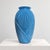 20th Century Art Deco Style Turquoise Ribbed Glass Vase, France For Sale - Image 4 of 9