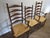 1980s Pennsylvania House Solid Cherry Set of Six Ladder Back Rush Seat Chairs. For Sale - Image 5 of 10