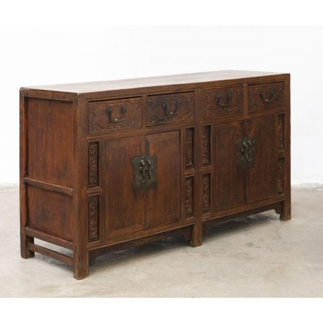 Chinese Sideboard in Elm Wood, 1800s For Sale - Image 5 of 14