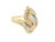 This fun fashion ring is made in 14k yellow gold and features both baguette and round cut diamonds. The unique shape and...
