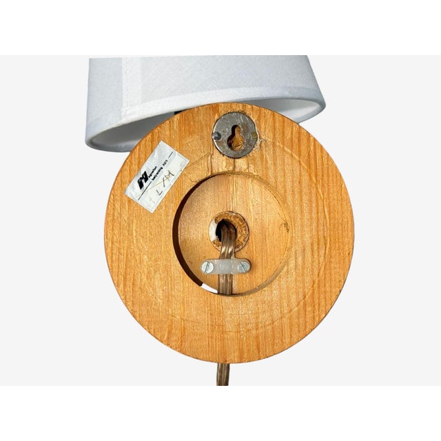 Magnafon Belysning Aps, Danish Modern, Wall Sconce, Pine, Denmark, 1960s For Sale - Image 10 of 10
