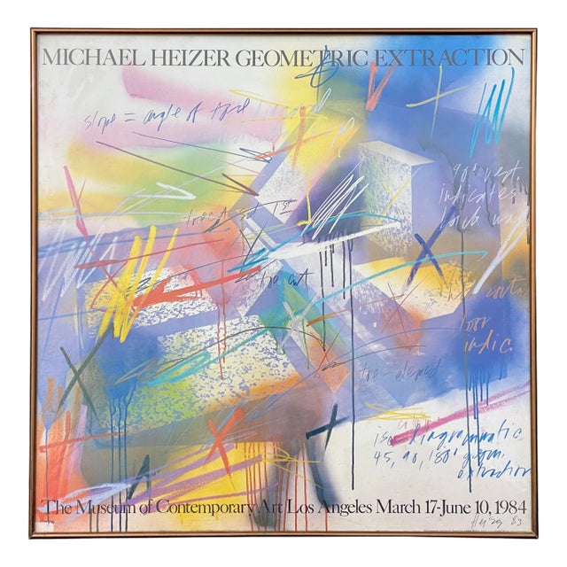 Michael Heizer "Geometric Extraction" 1984 Gallery Poster Abstract Wall Decor For Sale