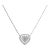 18k White Gold Heart Shape Diamond Modern Chain Necklace for Women For Sale