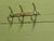 Very Stylish Chrome Cloakroom Coat Rack The rack has 3 double swan neck hooks The bracket is 9” tall, 17” long and stands...