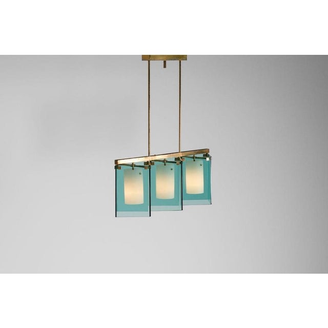 Blue 2128 Chandelier by Max Ingrand for Fontana Arte, Italy, 1960 For Sale - Image 8 of 18