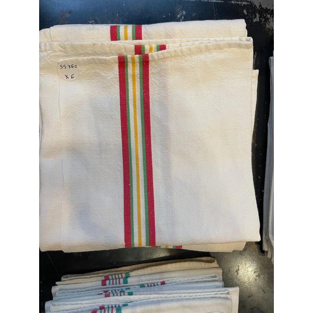 French Kitchen Table Towels in Linen Canvas with Embroidery, 1920s, Set of 82 For Sale - Image 18 of 18