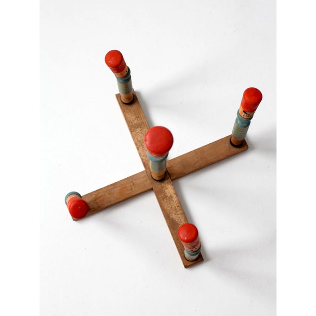 Mid-Century Japanese Wooden Bobblehead Toy Sculpture For Sale - Image 15 of 17