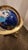 Late 20th Century Rotating Faux Hardstone Globe With Brass Frame For Sale - Image 4 of 8