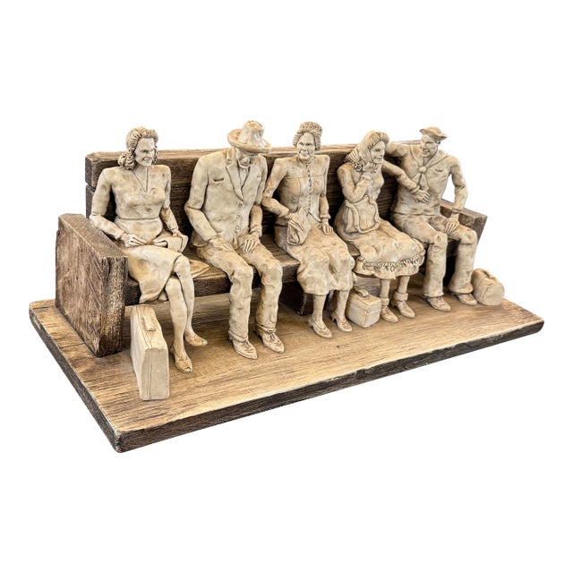 Circa 1990's Betty Difuntorum "The Waiting" Resin Sculpture For Sale