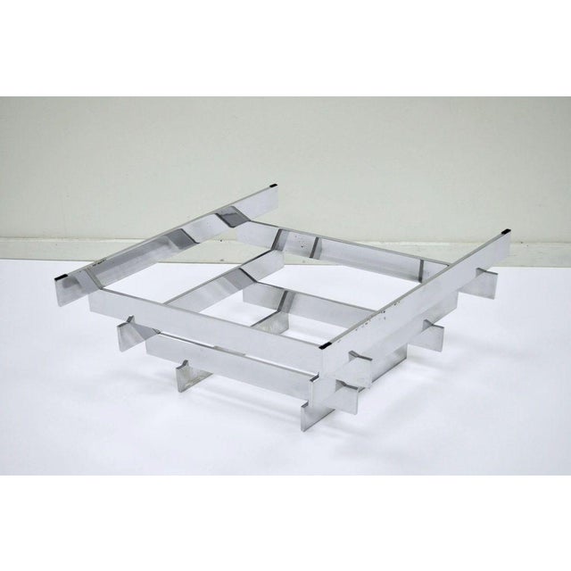 Vintage Mid Century Modern Paul Mayen Habitat Chrome Stack Glass Coffee