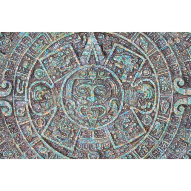 Stone Vintage Aztec Mayan Sun Stone Calendar, Circa 1970's For Sale - Image 7 of 8