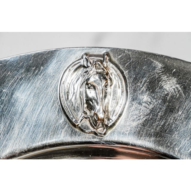 Art Deco Nice Antique 1935 Boulder Brook Club Silverplate Presentation Trophy Plate New York Equestrian Horse Home Decor For Sale - Image 3 of 9
