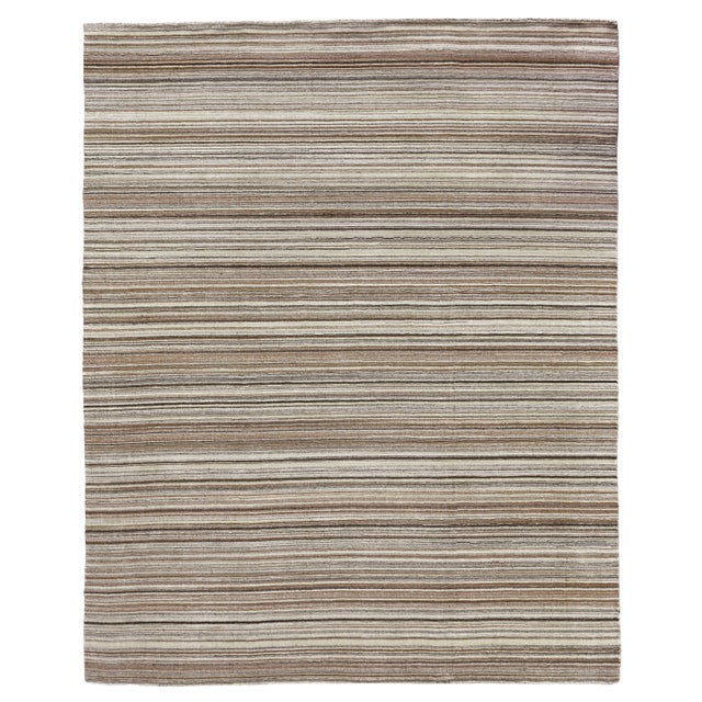Gray Exquisite Rugs Northampton Hand Loom Wool Ivory & Gray - 9'x12' For Sale - Image 8 of 8