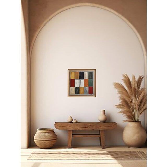 Literary Moasic, Abstract Library, Modern, Framed, Minimalism by Sophie Dumont For Sale - Image 10 of 10