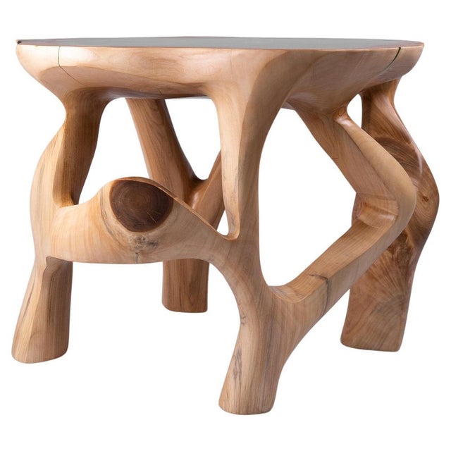 Domus Wood Sculptural Side Table by Logniture For Sale - Image 15 of 15