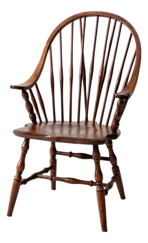 Antique American Windsor Brace Back Armchair