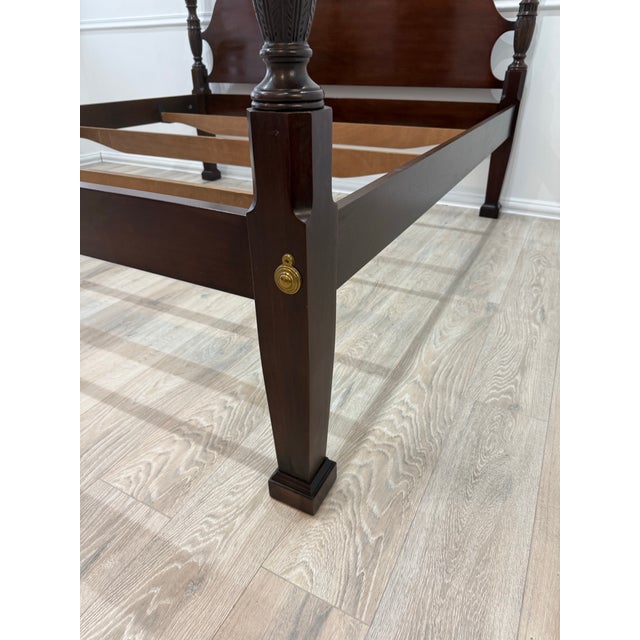 Drexel Heritage King Size Four Poster Rice Bed Vintage 18 Th Century For Sale - Image 11 of 12