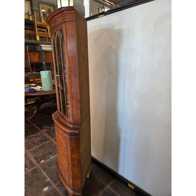 A nice Carpathian Elm Burl corner cabinet. Just beautiful for a corner in your home. Both locks work and it is ready to...