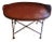 Mid 20th Century Vintage Dutch Hand Painted Metal Tray Top Accent Table on Stand For Sale